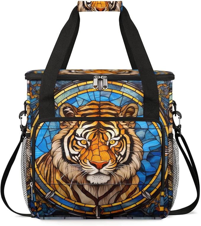 Coffee Maker Carrying Bag Glass Tiger Single Cup Coffee Maker Travel Bag Compatible with Keurig K-Mini or K-Mini Plus Portable Storage Bag with Shoulder StrapAZ-189
