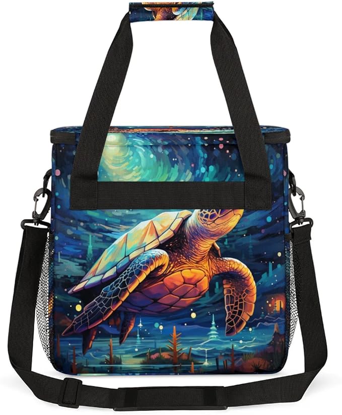 Starry Night Turtle Coffee Maker Carrying Bag for Keurig K-Mini or K-Mini Plus Storage Portable Coffee Maker Travel Bag