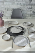Dinnerware Set - Stone - 10 Pieces - 4 Persons - Stoneware
