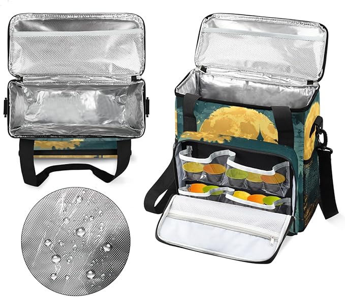 Retro Pumpkin Coffee Maker Carrying Bag Glowing Pumpkin Travel Storage Bag Compatible with K-Mini or K-Mini Plus Single Serve Coffee Brewer Carrying Case with Multiple Pockets &amp Shoulder Strap