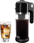 VINCI Express Cold Brew Electric Cold Brew Coffee Maker in 10 minutes Glass Carafe 3 Brew Strength Settings &amp Cleaning Cycle Easy to Use &amp Clean Cold Brewer for Iced Coffee 1.4 L Dial Co