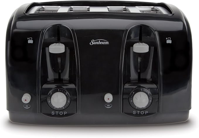 Sunbeam Wide Slot 4-Slice Toaster Black (003911-100-000)