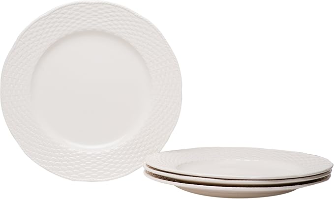 Red Vanilla FC900-401 Dinner Plates (Set of 4) 11.25 Nantucket White