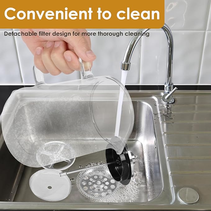 350/650/1000ml French Press Coffee Maker Double Wall Glass French Press Clear French Press Tea Maker Multifunctional Coffee Press Coffee Maker for Home Office (650ML)