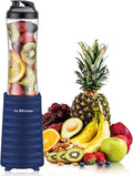 La Reveuse Smoothies Blender Personal Size 300 Watts with 18 oz BPA-Free Portable Travel Sports BottleNavy