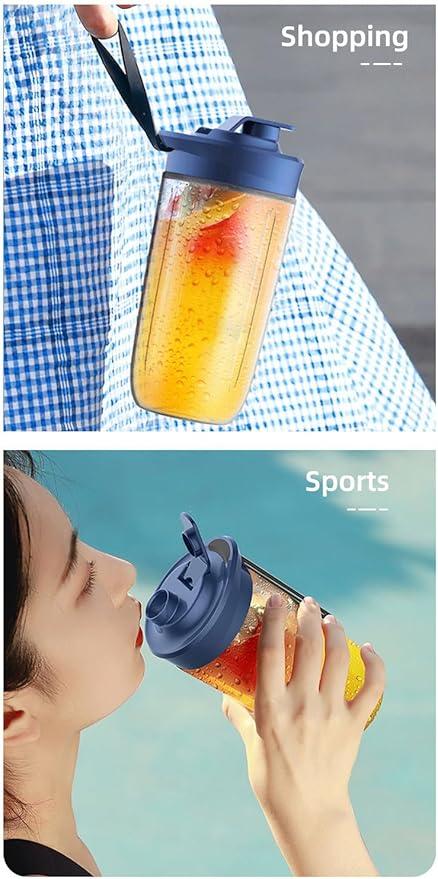 Portable Blender with Rechargeable Battery 400ML Mini Multifunctional Wireless Electric Juice Blender Travel Cup Ideal for Dorm Office Gym Home Use