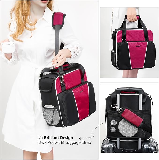 BAGSPRITE Travel Coffee Maker Bag for Keurig K-Slim Single Serve Coffee Brewer Carrying Case Portable Travel Coffee Maker Storage Case with Pockets for K-Cup Pods (Full Open Design Patent Pending)