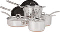 MIU France 10-Piece Copper Core Cookware Set Silver