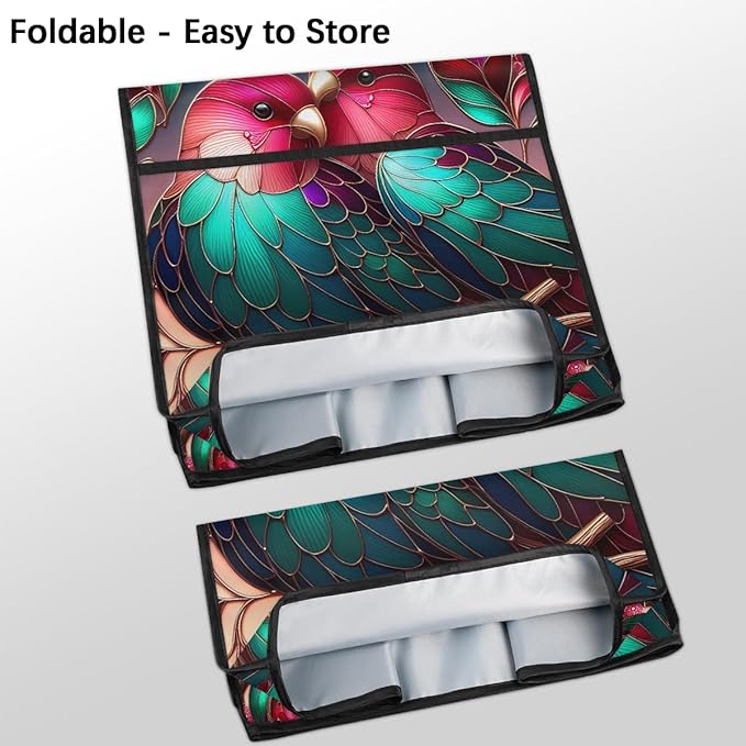 cfpolar Kitchen Aid Mixer Cover Compatible with 6-8 Quarts Bird Flower Glass Painting Stand Mixer Cover Kitchen Aid Mixers Accessories Appliance Organizer Bag Dust Covers with Zipper Pocket