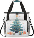 Christmas Gift Coffee Maker Carrying Bag Christmas Tree Travel Storage Bag Compatible with K-Mini or K-Mini Plus Single Serve Coffee Brewer Carrying Case with Multiple Pockets &amp Shoulder Strap
