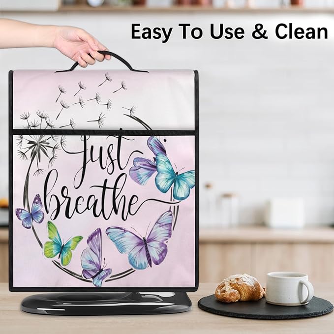 cfpolar Kitchen Aid Mixer Cover Compatible with 6-8 Quarts Flower Floral Butterfly Stand Mixer Cover Kitchen Aid Mixers Accessories Appliance Organizer Bag Dust Covers with Zipper Pocket