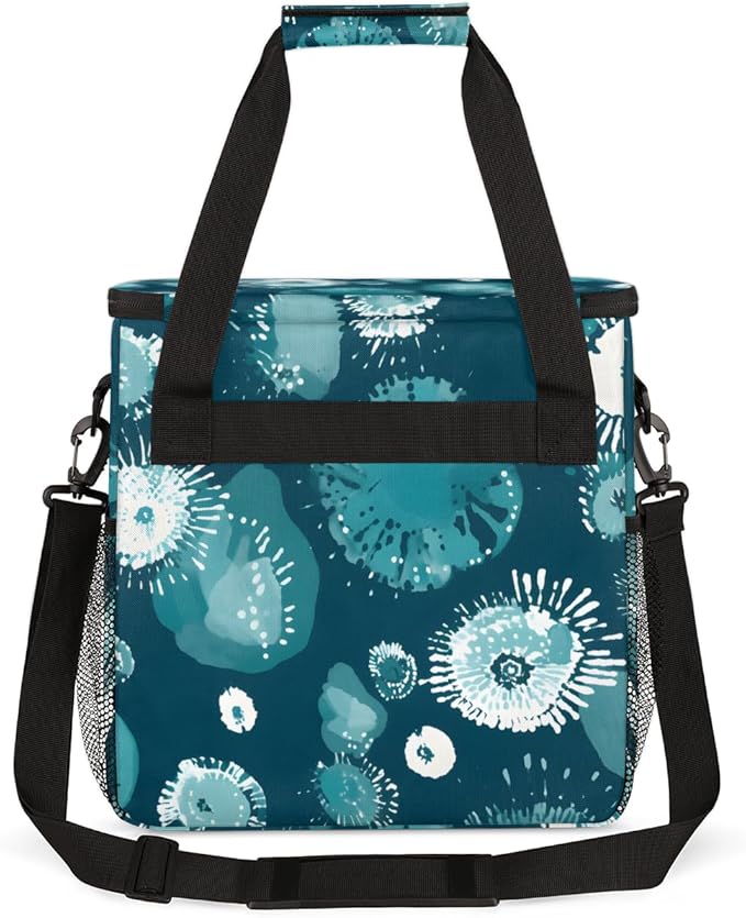 Colorful Powder Coffee Maker Carrying Bag Watercolor Explosion Travel Storage Bag Compatible with K-Mini or K-Mini Plus Single Serve Coffee Brewer Carrying Case with Pockets &amp Shoulder Strap