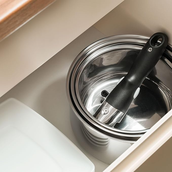 Cookware Kitchen Set with Detachable Handle Cook Expert Single Hand Stainless Steel Type 18/10 All Types of Stoves TSA0148