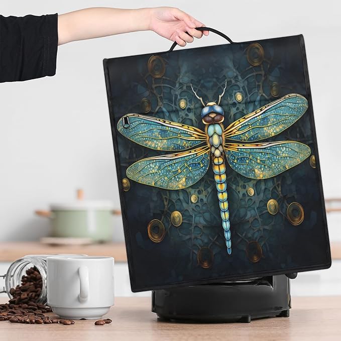cfpolar Kitchen Aid Mixer Cover Compatible with 6-8 Quarts Animal Dragonfly Mandala Stand Mixer Cover Kitchen Aid Mixers Accessories Appliance Organizer Bag Dust Covers with Zipper Pocket