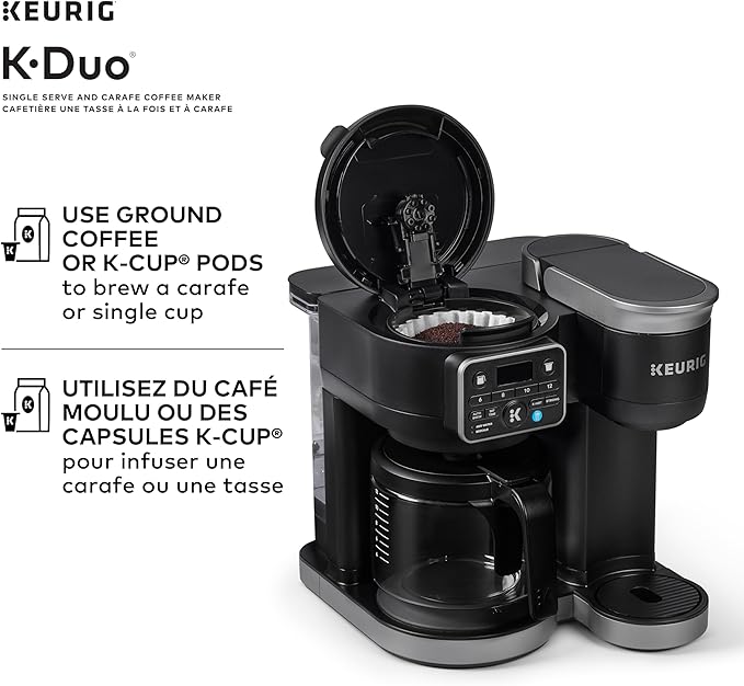 Keurig K-Duo Single Serve K-Cup Pod &amp Carafe Coffee Maker Black