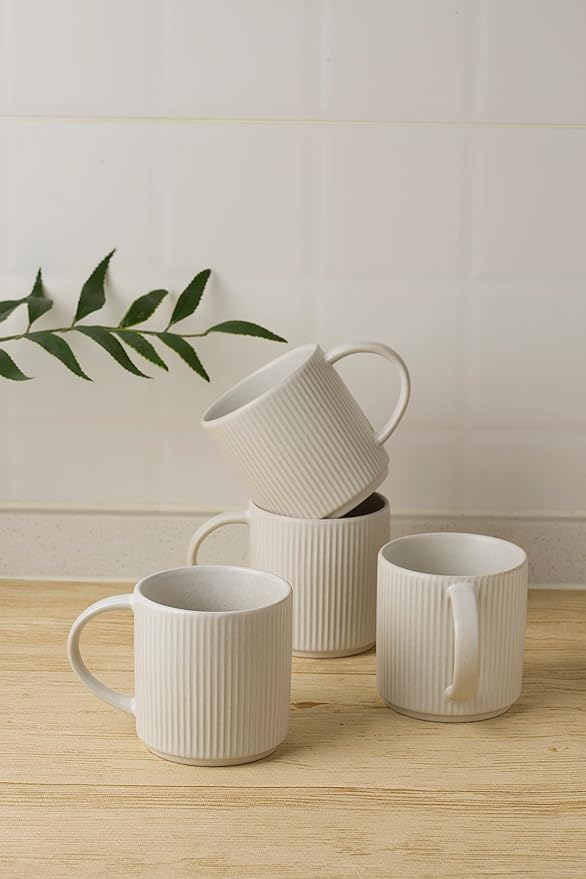 famiware Dinnerware Sets with Mugs Plates and Bowls Dish Set of 6 (24 Pieces) - Dishwasher &amp Microwave Safe Chip Resistant Reactive Glaze