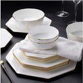 Dinnerware Set Plate Set Shallow Porcelain Plates Set Serving Dinner Bread Butter Dinner Dessert Snack Phnom Penh Around Light Elegant Luxury in Case of Be Used to RefrigeratorBA