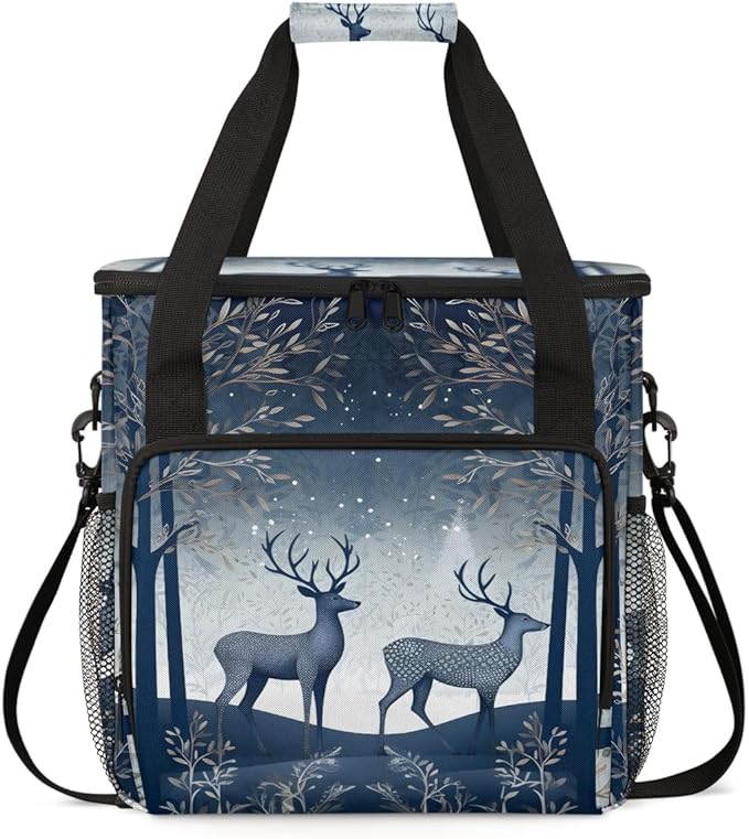 Forest Giraffe Coffee Maker Carrying Bag Gothic Giraffe Travel Storage Bag Compatible with K-Mini or K-Mini Plus Single Serve Coffee Brewer Carrying Case with Multiple Pockets &amp Shoulder Strap