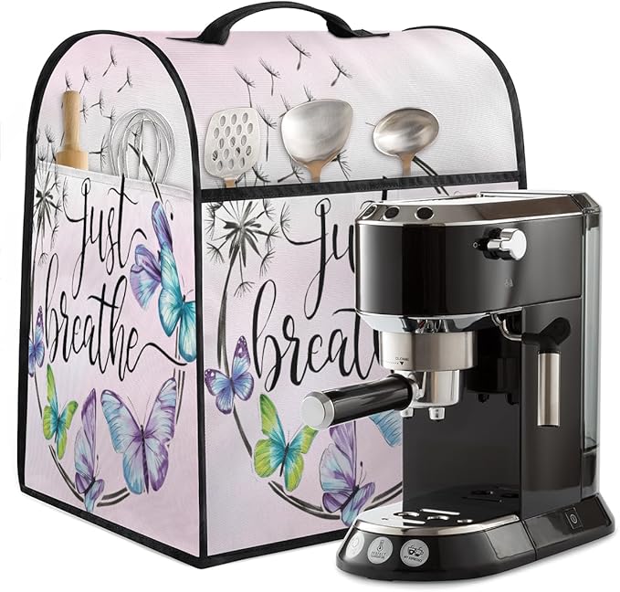cfpolar Kitchen Aid Mixer Cover Compatible with 6-8 Quarts Flower Floral Butterfly Stand Mixer Cover Kitchen Aid Mixers Accessories Appliance Organizer Bag Dust Covers with Zipper Pocket
