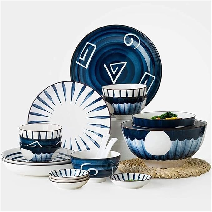 Dinnerware Sets Porcelain 48-Piece Including Bowl Set/Dessert Plates/Soup Plates/Dinner Plates/Saucers Dinner Plates Service For 8