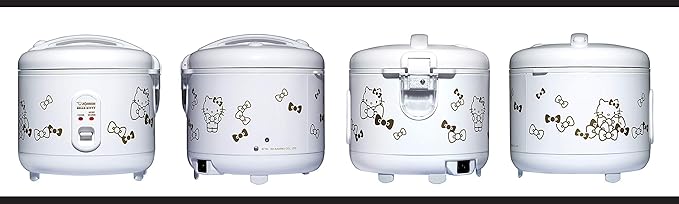 Zojirushi NS-RPC10KTWA Automatic Rice Cooker &amp Warmer 5.5-Cup White &amp SM-TA48KTBA Stainless Steel Vacuum Insulated Mug 16-Ounce Hello Kitty Black