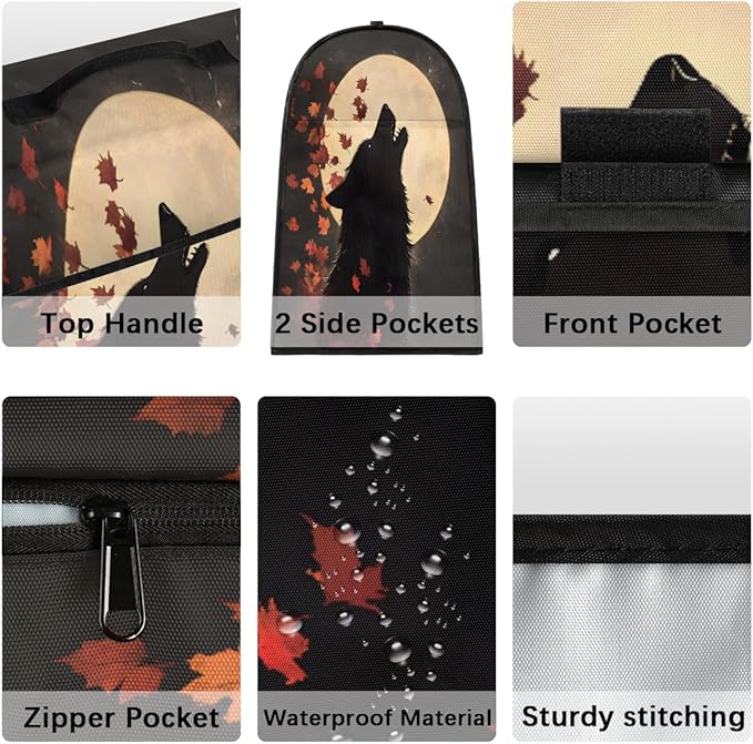cfpolar Kitchen Aid Mixer Cover Compatible with 6-8 Quarts Autumn Animal Wolf Stand Mixer Cover Kitchen Aid Mixers Accessories Appliance Organizer Bag Dust Covers with Zipper Pocket