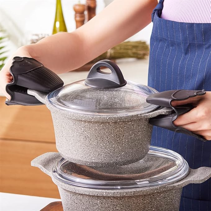 Cookware Cookware Set 7 Pieces Non-Stick Kitchen Pieces Granite Gas Soup Pot Skillet Frying Pan Kitchenware