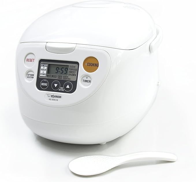 Zojirushi NS-WAC18 Micom Fuzzy-Logic (Uncooked) 10-Cup Rice Cooker and Warmer 1.8-Liters