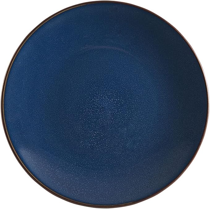 Pfaltzgraff Pierce Blue 16-Piece Dinnerware Set - Durable Stoneware Service for 4 with Unique Reactive Glaze - Includes Plates Bowls Mugs - Dishwasher Safe &amp Microwave Safe for Everyday Dining
