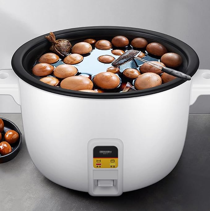 Rice Cooker&ampHot Pot 8/13/18/23L Large Capacity Black Crystal Non-Stick Liner for Restaurant Hotel School for 6~40 People Rice CookerBlack-18l