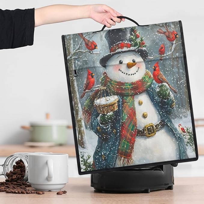 cfpolar Kitchen Aid Mixer Cover Compatible with 6-8 Quarts Snowman Cardinal Xmas Stand Mixer Cover Kitchen Aid Mixers Accessories Appliance Organizer Bag Dust Covers with Zipper Pocket