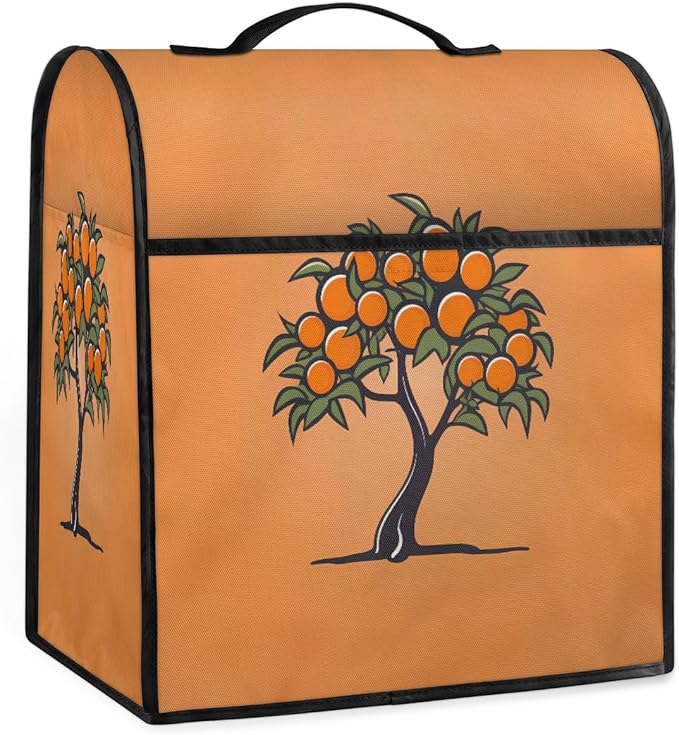 cfpolar Kitchen Aid Mixer Cover Compatible with 6-8 Quarts Tree Fruit Oranges Stand Mixer Cover Kitchen Aid Mixers Accessories Appliance Organizer Bag Dust Covers with Zipper Pocket