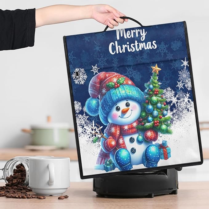 cfpolar Kitchen Aid Mixer Cover Compatible with 6-8 Quarts Christmas Tree Cute Snowman Stand Mixer Cover Kitchen Aid Mixers Accessories Appliance Organizer Bag Dust Covers with Zipper Pocket