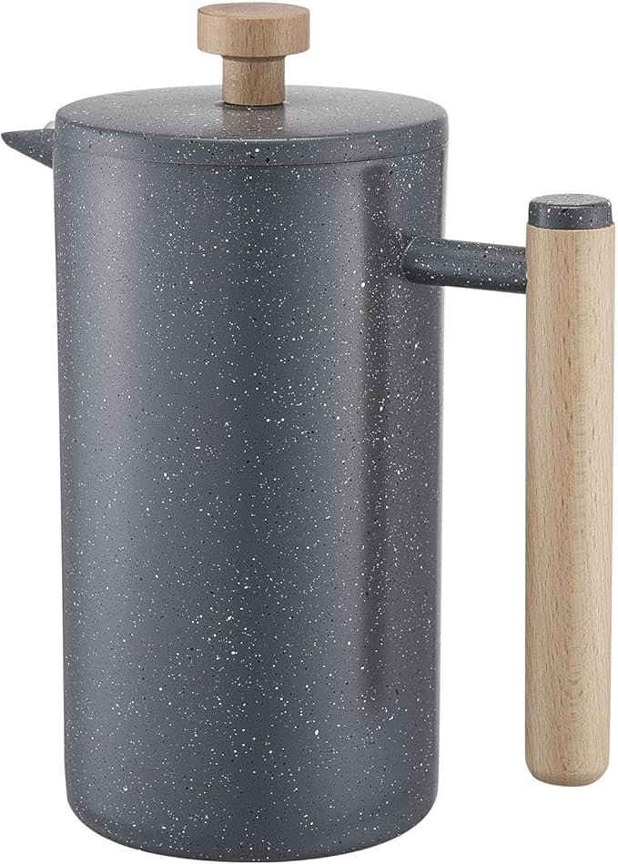VEVOR French Press Coffee Maker 34 Ounce 1 Liter Stainless Steel Coffee Press Tea Maker with Filter Large Double Wall Insulated French Presses Cold Brew for Camping Travel Home Kitchen Black