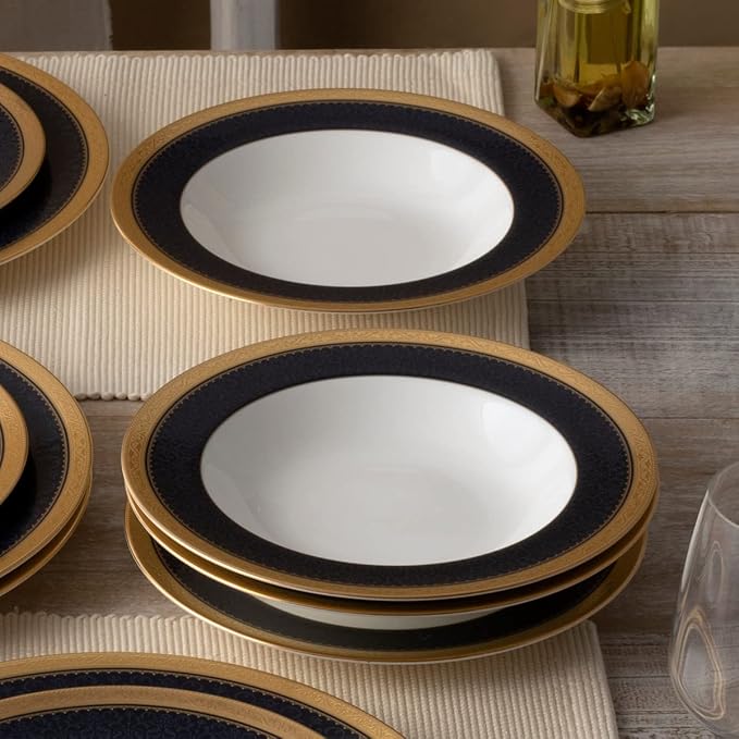 Noritake Odessa Cobalt Gold 12-Piece Dinnerware Set Service for 4
