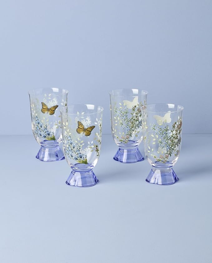 Lenox 897831 Butterfly Meadow Herbs Tall Tumblers Set Of 4