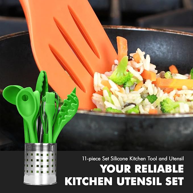 Chef Craft Premium Utensil Set Kitchen Green 11 Piece Set (42107)