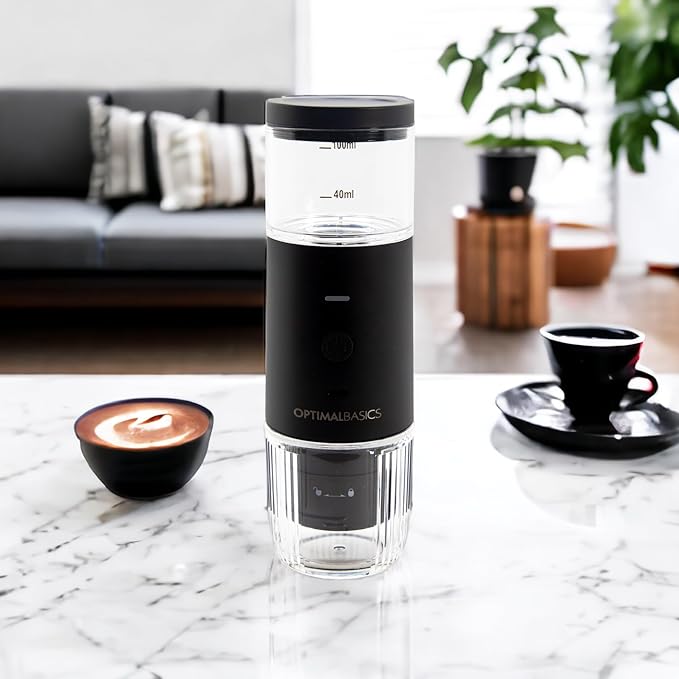 Mini Portable Espresso Coffee Maker USB Rechargeable for Espresso Powder or Capsule