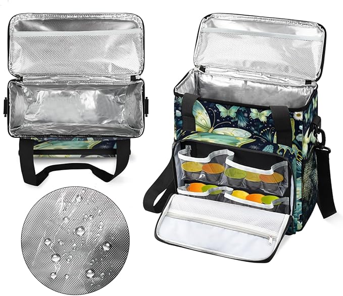 Gothic Butterfly Coffee Maker Carrying Bag Abstract Butterfly Travel Storage Bag Compatible with K-Mini or K-Mini Plus Single Serve Coffee Brewer Carrying Case with Multiple Pockets &amp Shoulder S