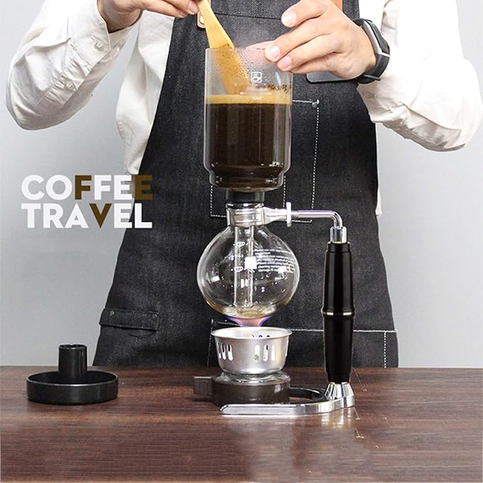 3-5 Cup Syphon Maker Vacuum Coffee Maker for Brewing Coffee and Tea with Extended HandleCoffee Glass Syphon SiphonCoffee Machine Filter3