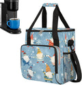 Christmas (708) Coffee Maker Carring Bag Travel Carrying Storage Tote Bag Compatible with Keurig K-Mini or K-Mini Plus Portable Single Serve Coffee Brewer Case with Pockets for K-cup Pods