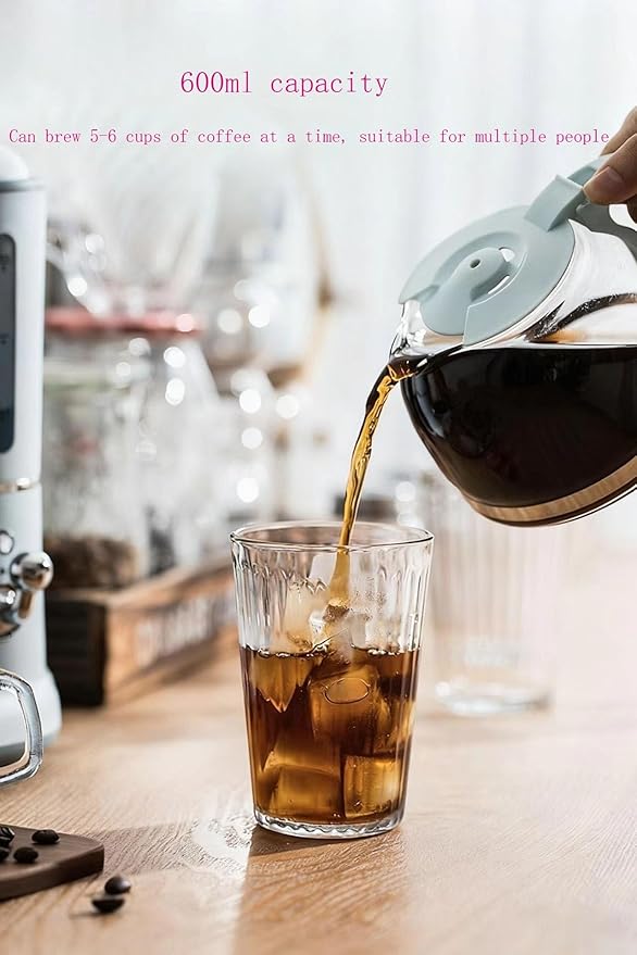 Multifunctional coffee machine can brew iced coffee can be used with travel mug detachable water tank with power cord storage function suitable for travel camping office home use