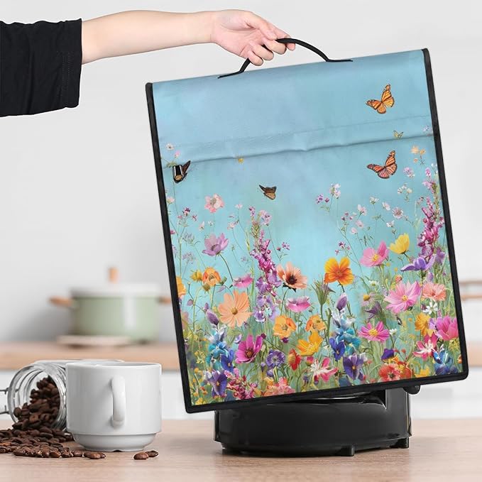 cfpolar Kitchen Aid Mixer Cover Compatible with 6-8 Quarts Flower Animal Butterfly Stand Mixer Cover Kitchen Aid Mixers Accessories Appliance Organizer Bag Dust Covers with Zipper Pocket