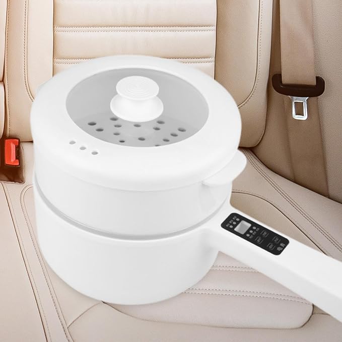 Small Rice Cooker - Rice Cooker with Steamer Basket Electric Ramen Cooker and Wok Combo for Easy Meals 230W Digital Display Stock Pot with Steamer Basket(230w Digital Display)