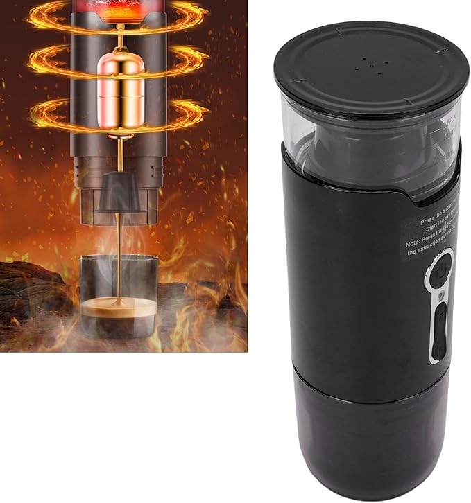 Yosoo Portable Capsule Coffee Maker Small &amp Lightweight Electric Machine for Travel Camping Car DC12V