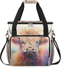 Coffee Maker Carrying Bag Highland Cow Single Cup Coffee Maker Travel Bag Compatible with Keurig K-Mini or K-Mini Plus Portable Storage Bag with Shoulder StrapAZ-196