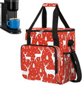 Christmas (748) Coffee Maker Carring Bag Travel Carrying Storage Tote Bag Compatible with Keurig K-Mini or K-Mini Plus Portable Single Serve Coffee Brewer Case with Pockets for K-cup Pods