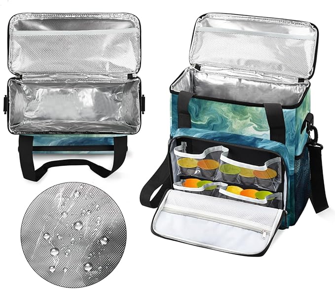 Abstract-marble (3) Coffee Maker Carrying Bag Portable Travel Storage Tote Bag Compatible with K-Mini or K-Mini Plus Single Serve Coffee Brewer Carrying Case with Multiple Pockets &amp Shoulder Str