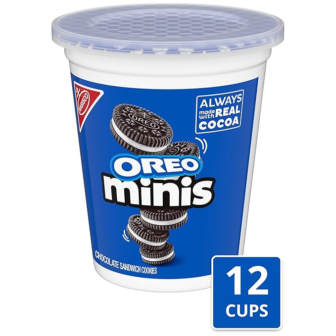 OREO Minis Chocolate Sandwich Cookies 12 - 3.5 oz Snack Cups