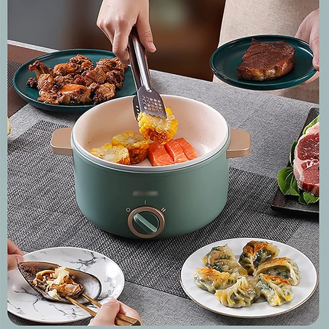 Rice Cooker Household Multifunctional Mini Rice Cooker/Frying Pan/Wok/Soup Pot Ceramic Non-Stick Inner Pot for 1-2 People (B) ()